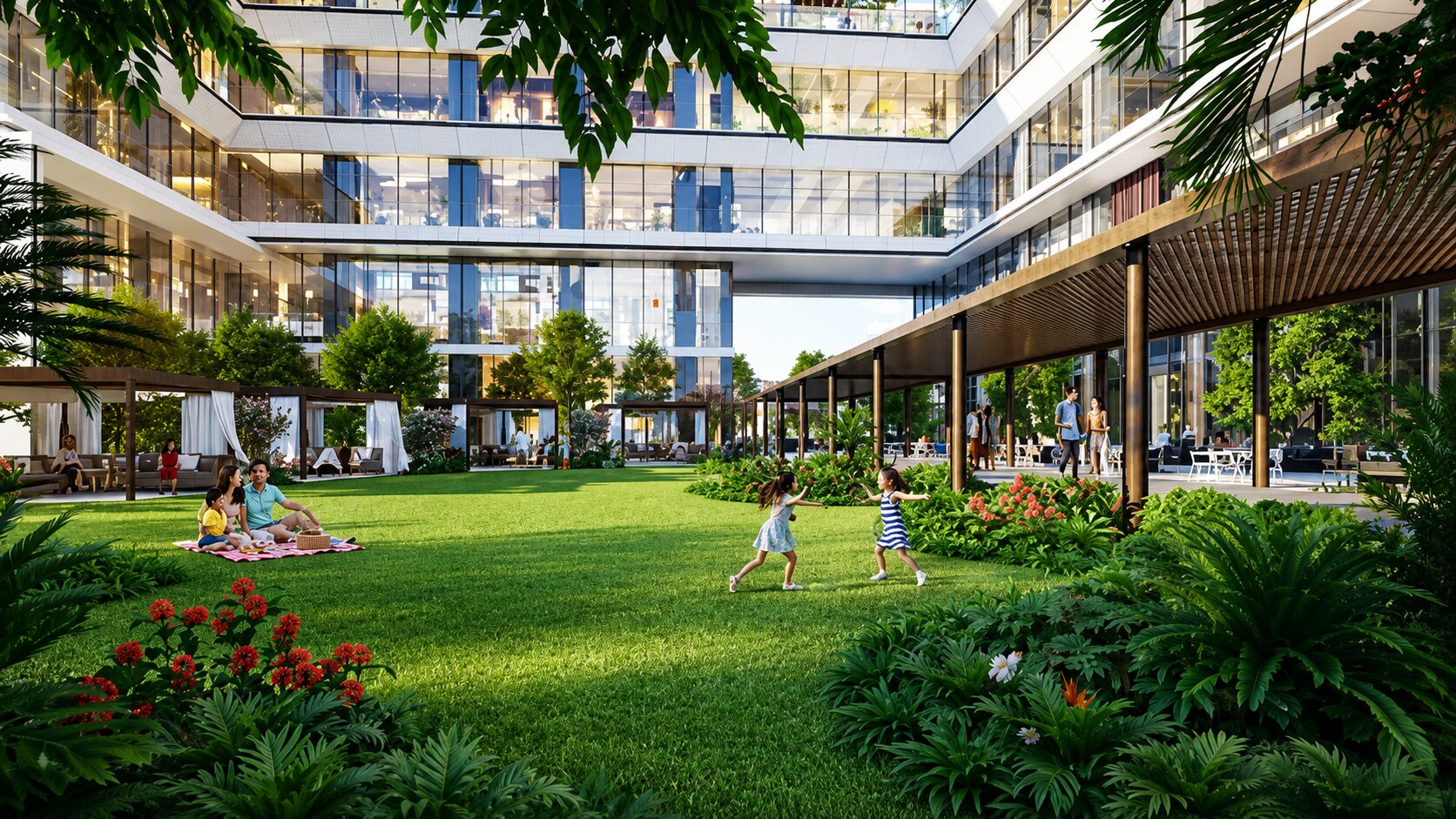 Vườn cảnh quan nội khu